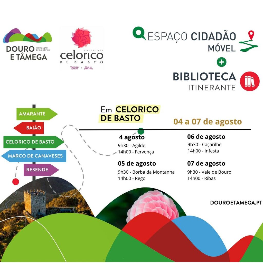 Percurso do Espaço Cidadão Móvel e Biblioteca Itinerante - Celorico de Basto