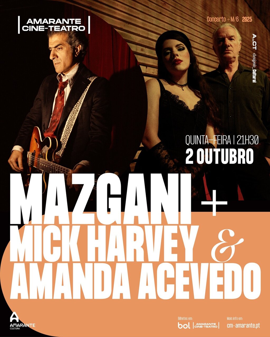Concerto de Mazgani com Mick Harvey e Amanda Acevedo - Amarante